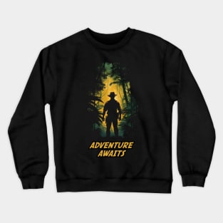 Adventure Awaits - Explorer - Silhouette - Indy Crewneck Sweatshirt